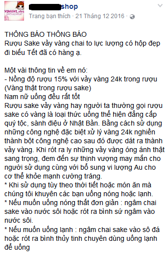 Thị trường Tết "xôn xao" với đồ uống có vàng ảnh 1